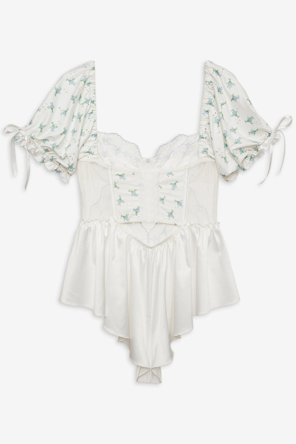 Budding Blossom Sleep Romper White