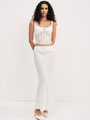 Lena Maxi Skirt Cream