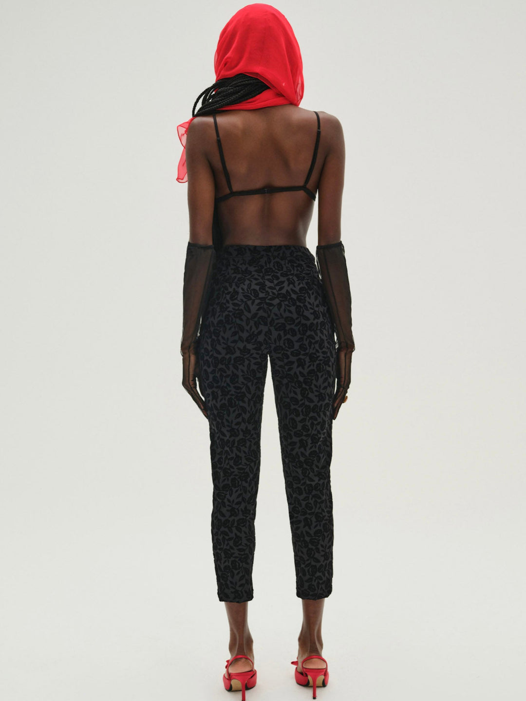 Midnight Velvet Capri Pant Black