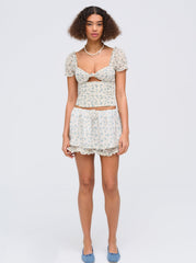 Chateau Mini Skirt Blue