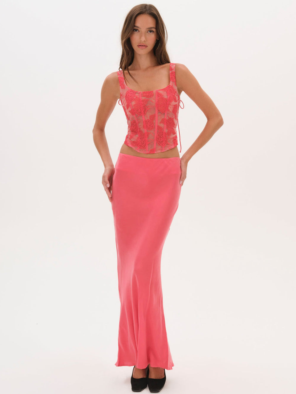 Lena Maxi Skirt Red