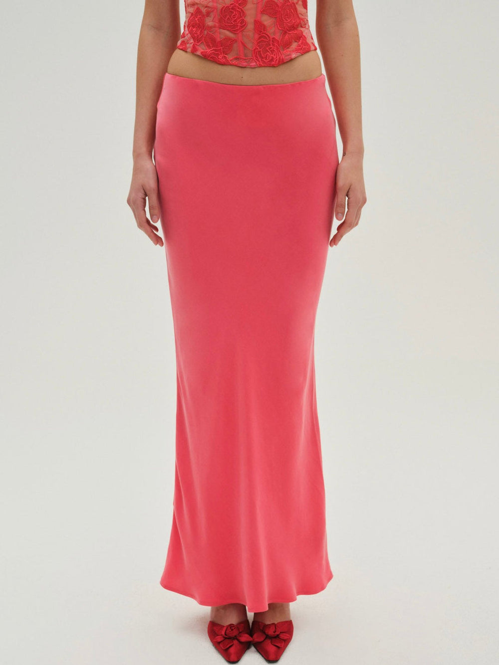 Lena Maxi Skirt Red