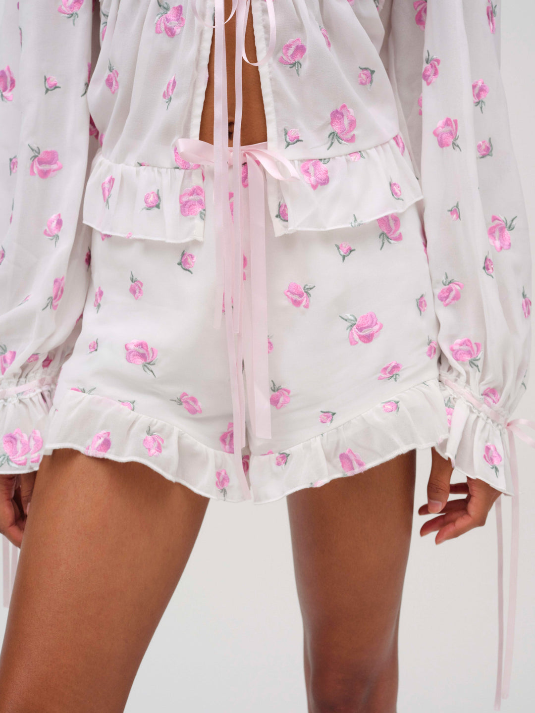 Fiona Floral Short White