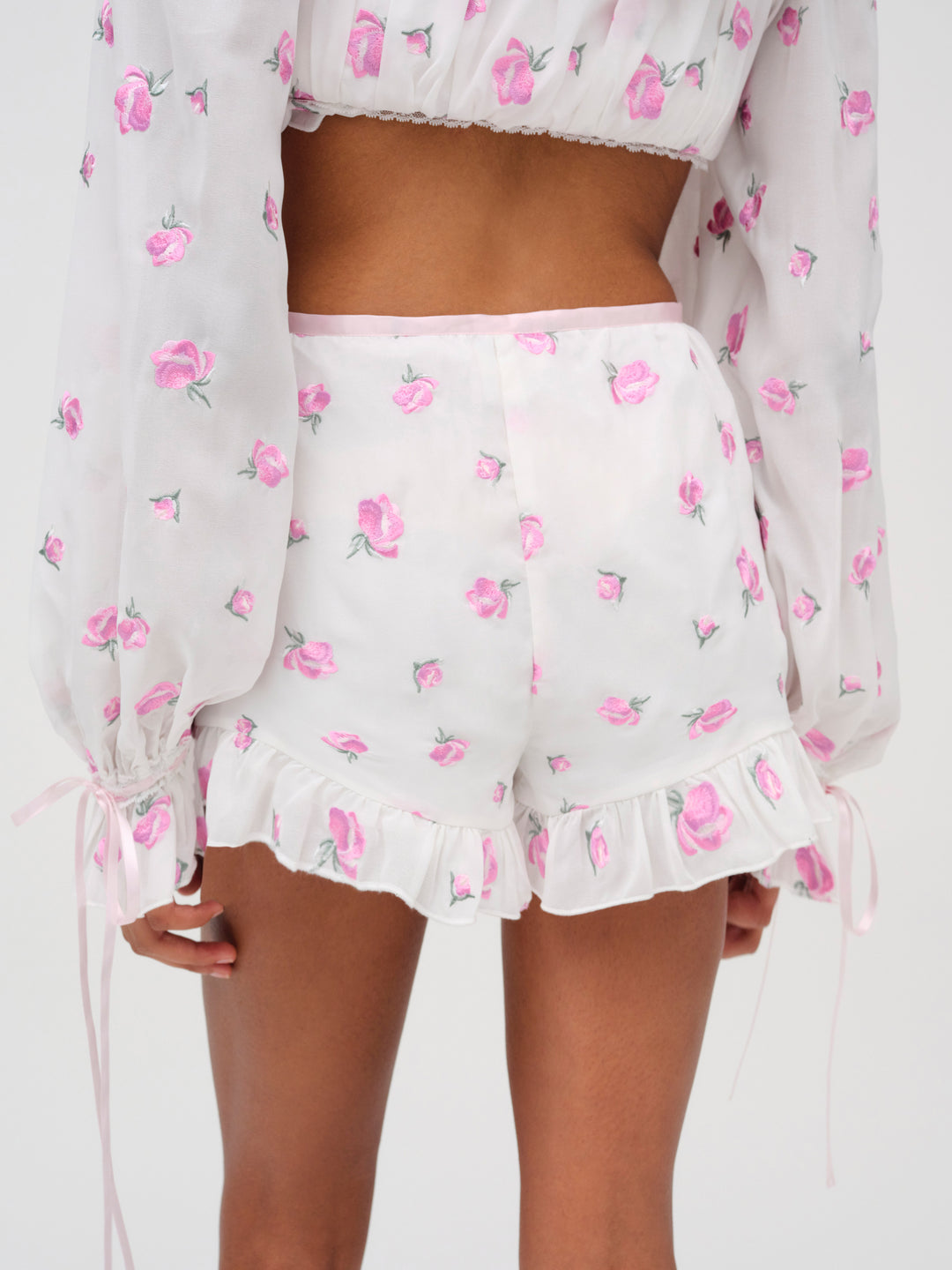 Fiona Floral Short White