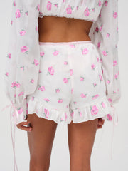 Fiona Floral Short White