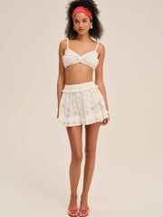 Dreamy Daisy Mini Skirt White