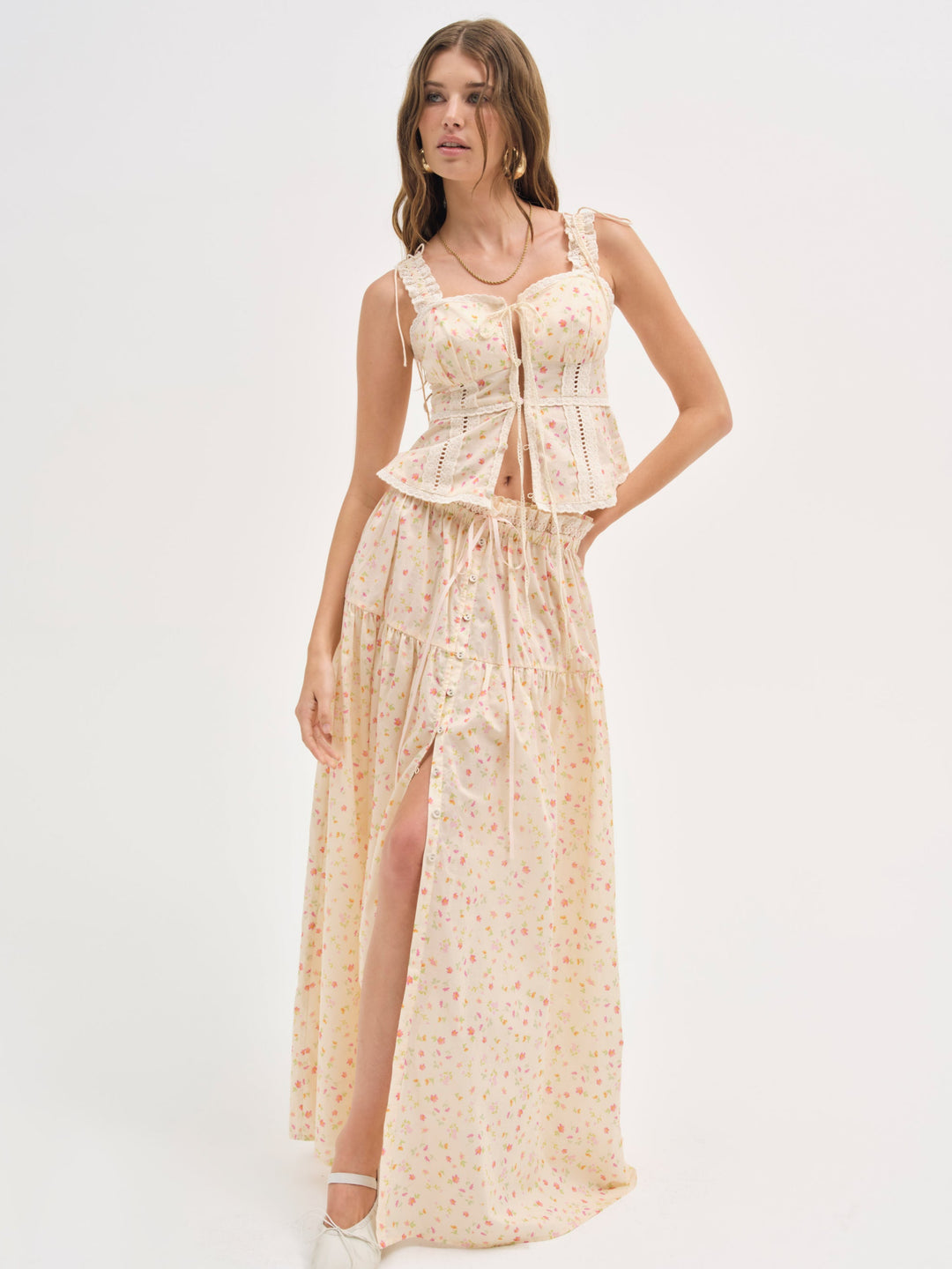 Tracy Maxi Skirt Peach