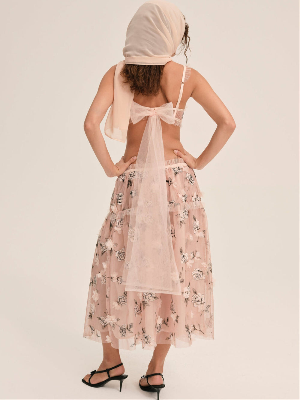 Blushing Rose Midi Skirt Blush