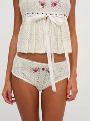 Nathalie Cheeky Panty White