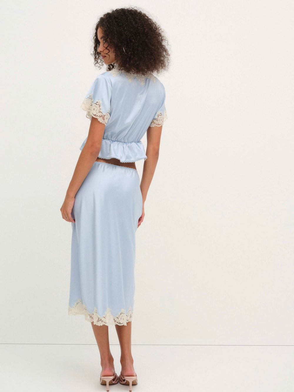 Sweetheart Midi Skirt Dusty Blue