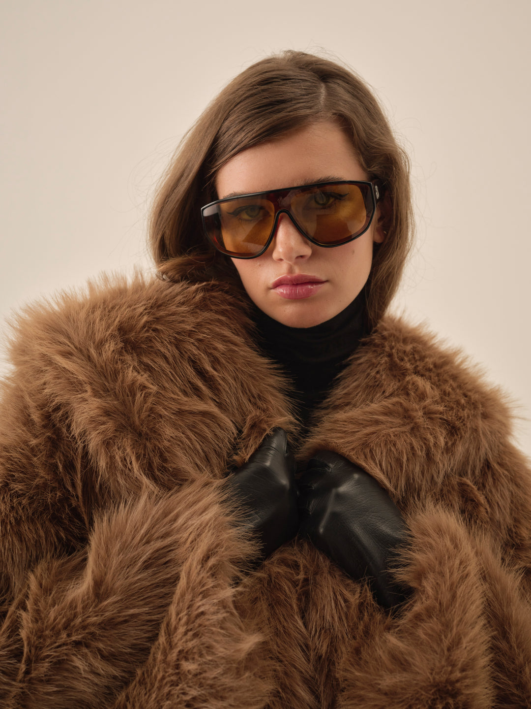 Warm Honey Faux Fur Jacket  Brown