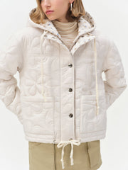 Isabel Quilted Puffer Jacket Cream