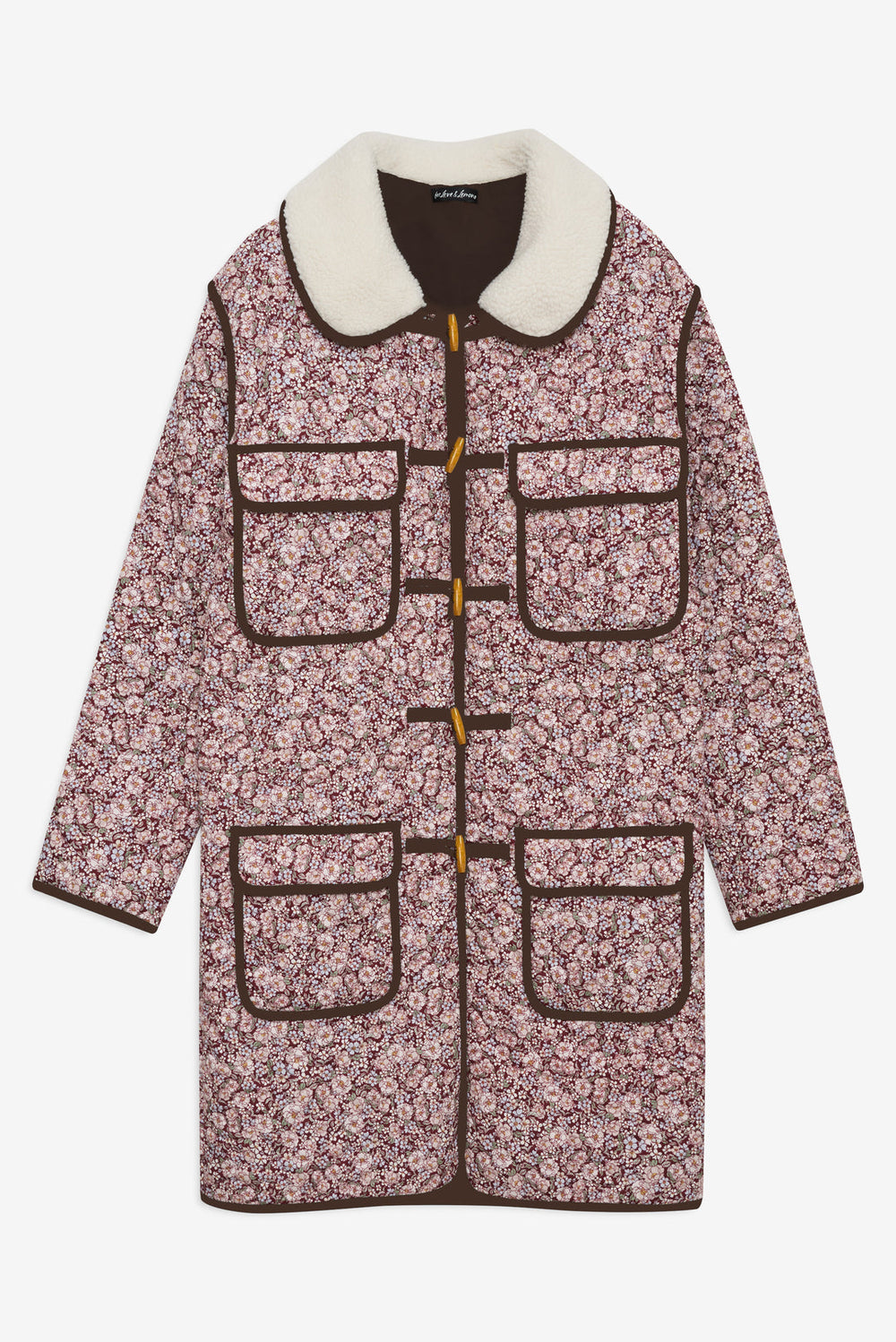 Marlene Floral Chore Coat Purple