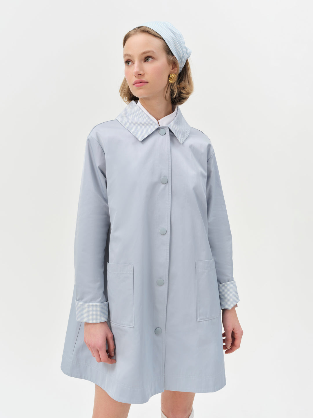 Leslie Button-Up Jacket Blue