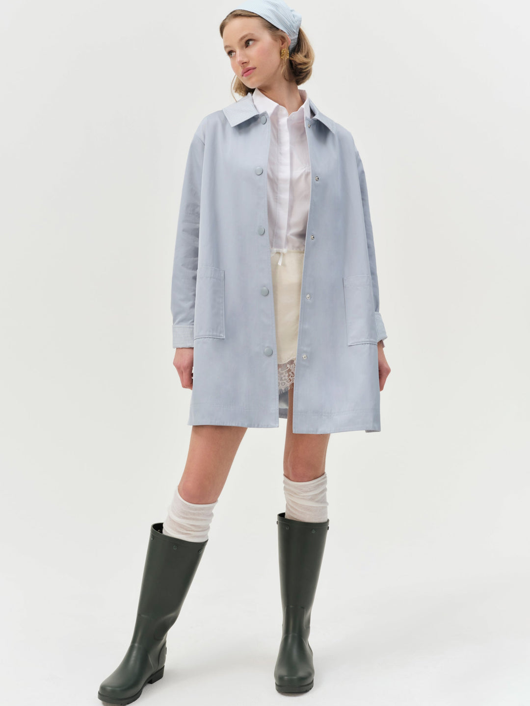 Leslie Button-Up Jacket Blue