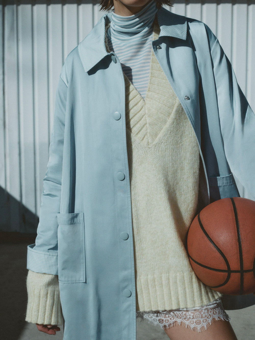Leslie Button-Up Jacket Blue
