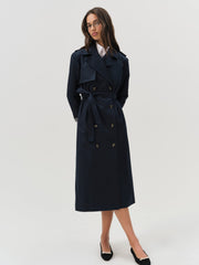 Reese Trench Coat Navy