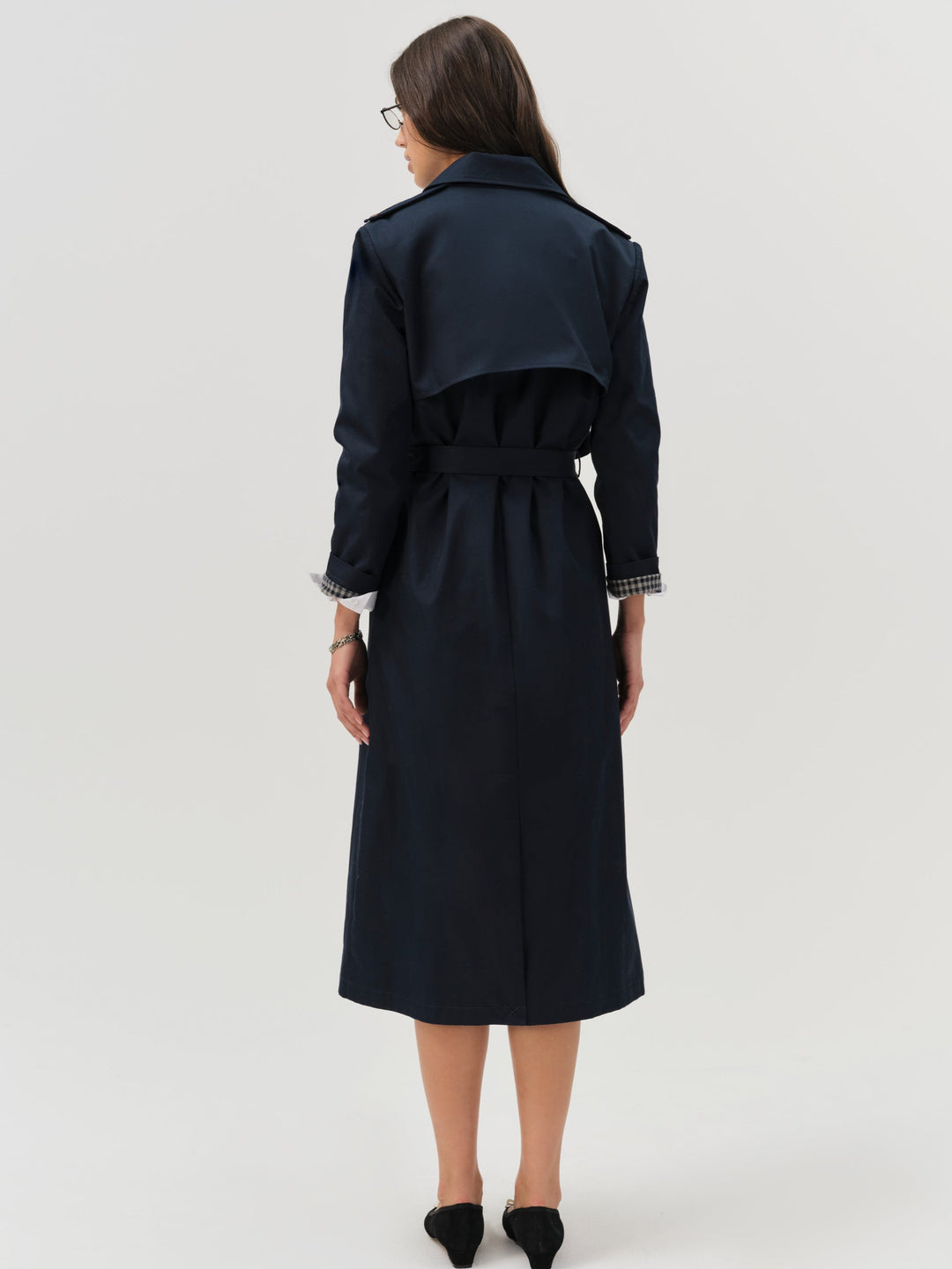 Reese Trench Coat Navy