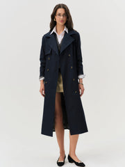 Reese Trench Coat Navy