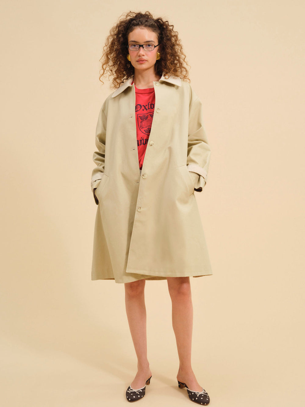 Gabardine Trench Coat CAMEL