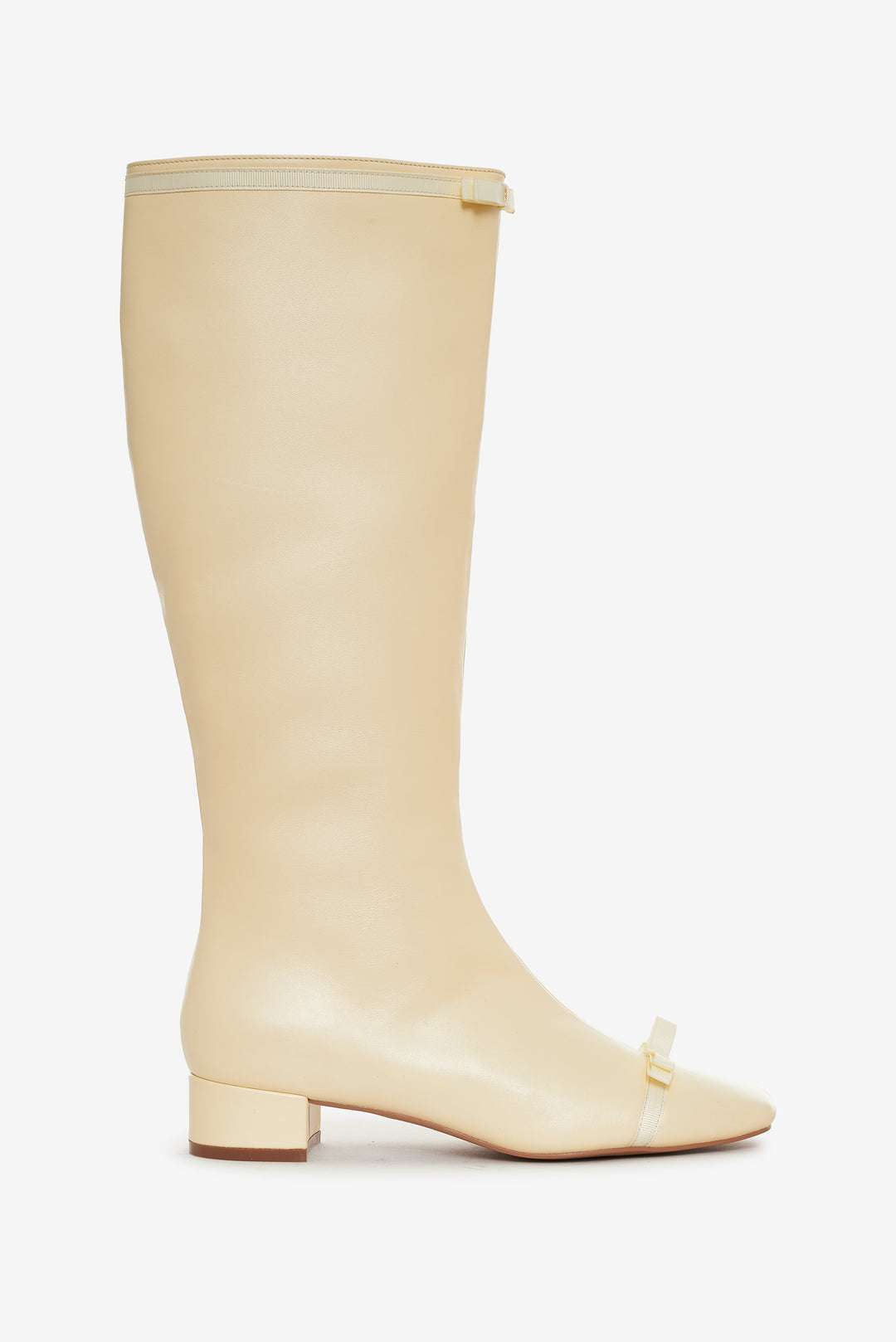 Claudine Cap Toe Boot Cream