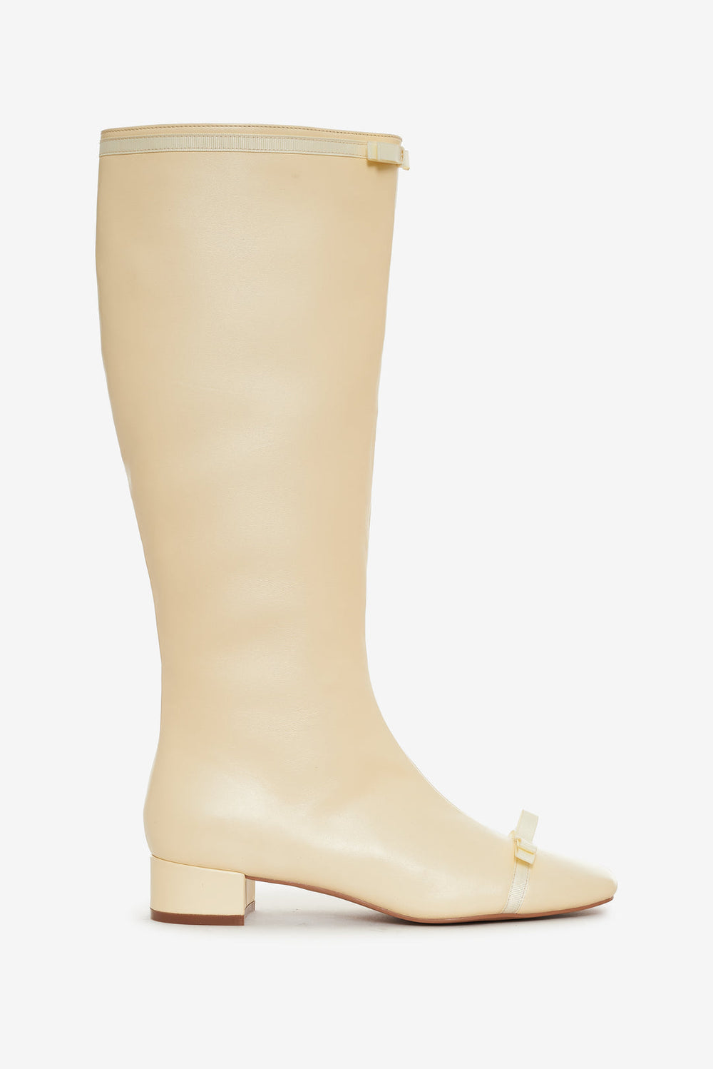 Claudine Cap Toe Boot Cream