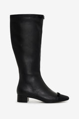 Claudine Cap Toe Boot Black