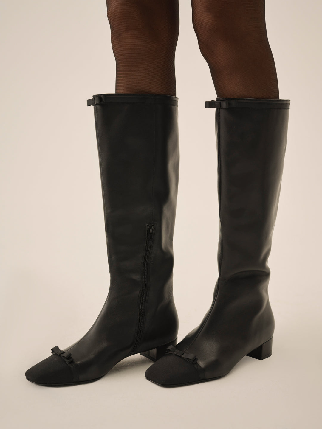 Claudine Cap Toe Boot Black