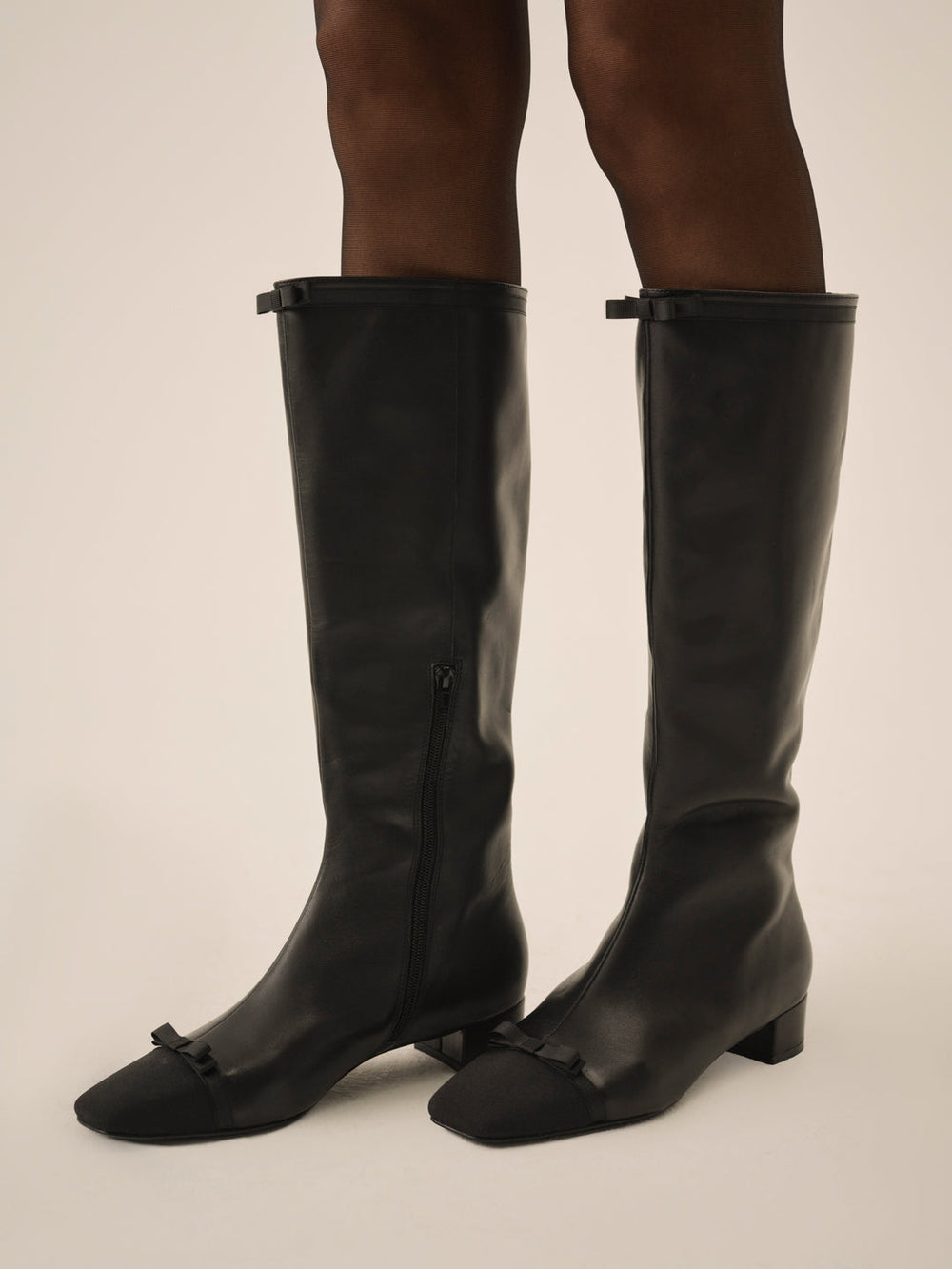 Claudine Cap Toe Boot Black