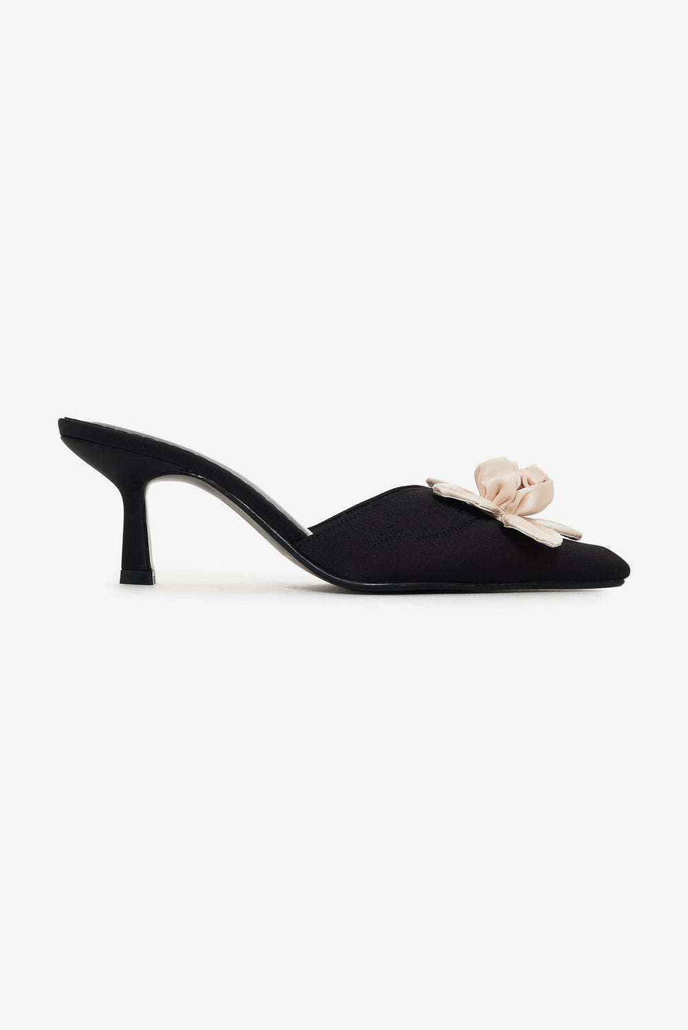Claudine Mule Heel Black