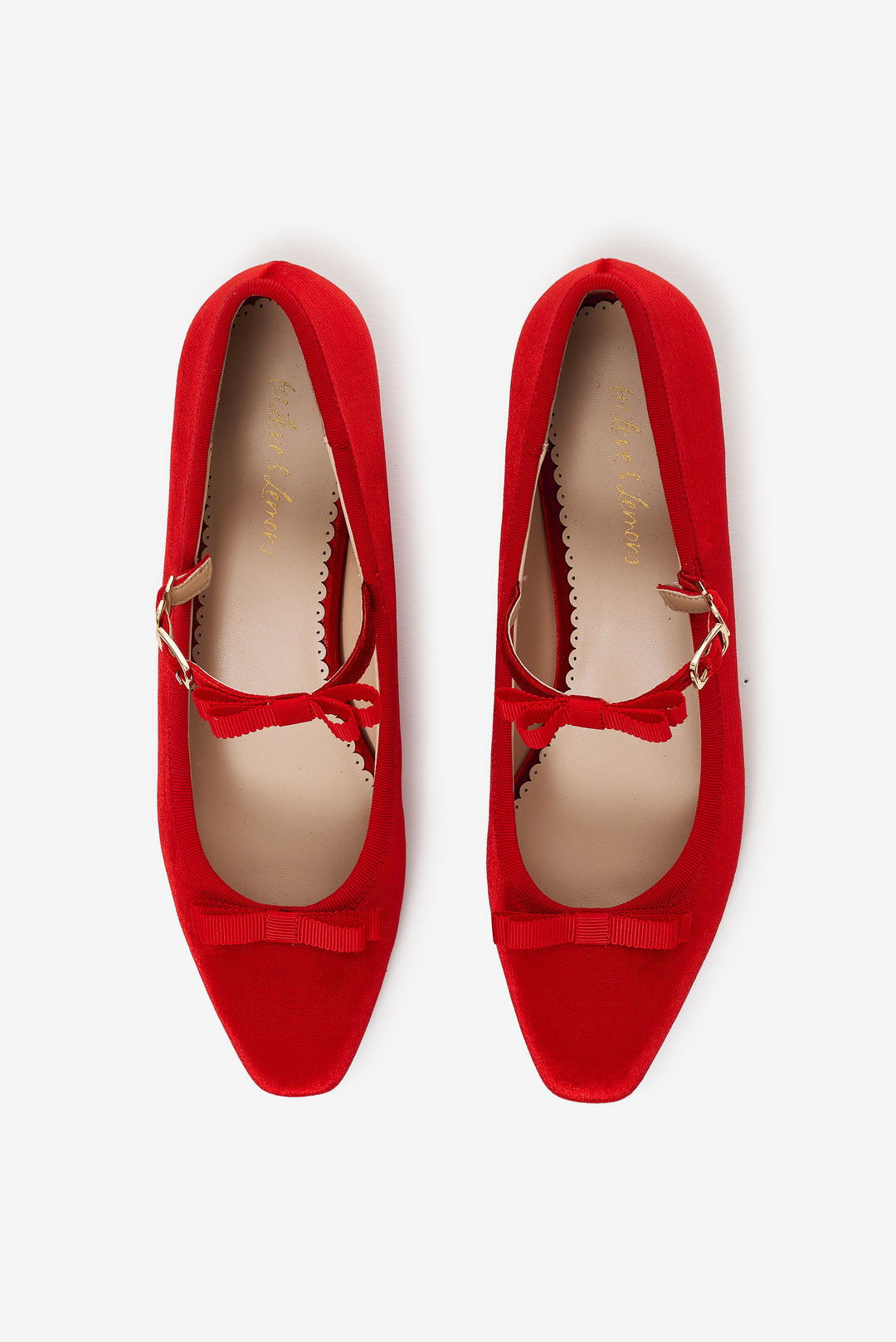 Lucia Velvet Mary Jane Red