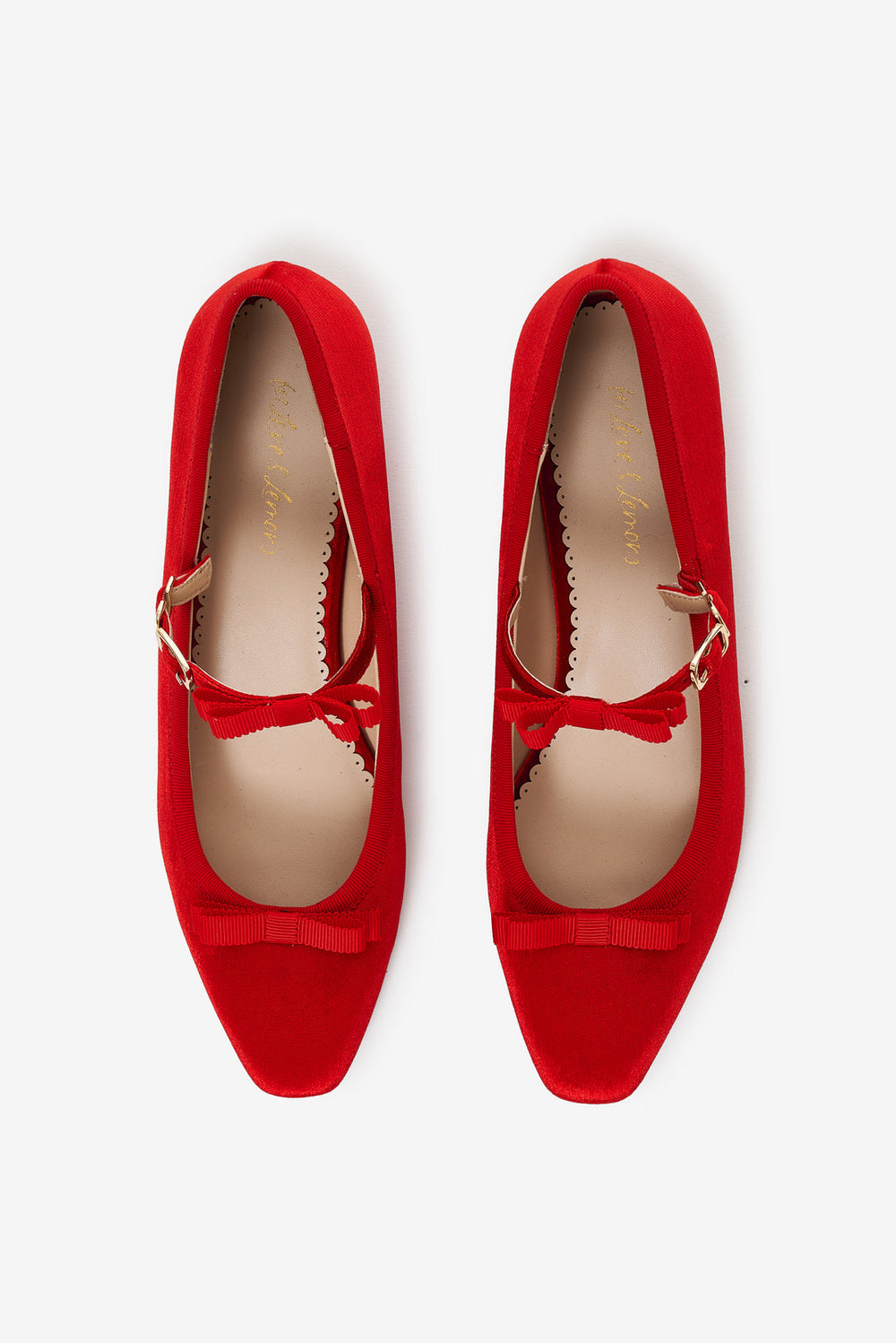 Lucia Velvet Mary Jane Red