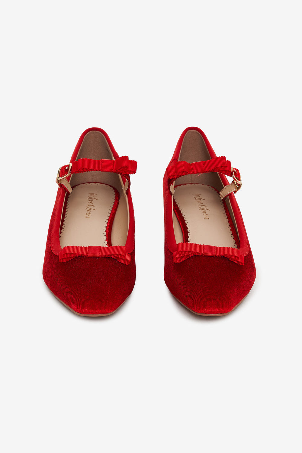 Lucia Velvet Mary Jane Red