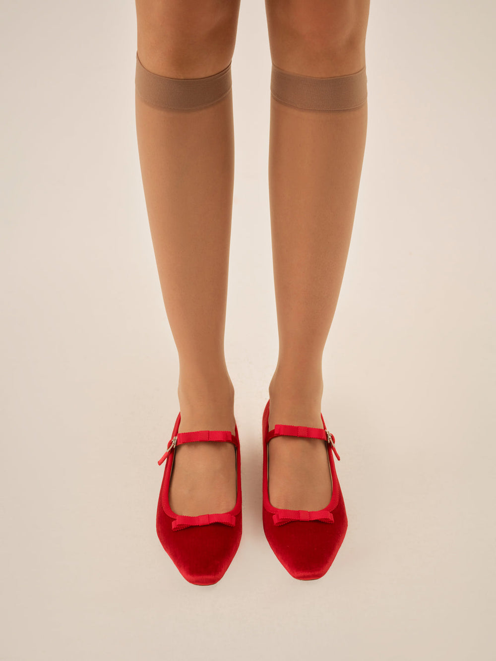 Lucia Velvet Mary Jane Red