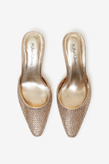 Cleo Mule Heel Gold
