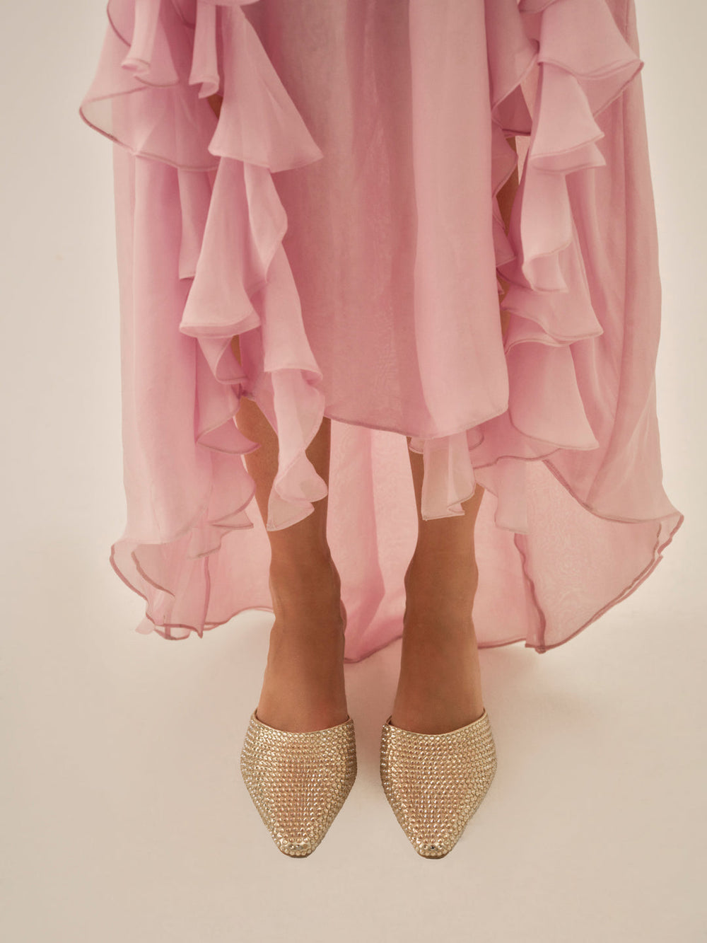 Cleo Mule Heel Gold