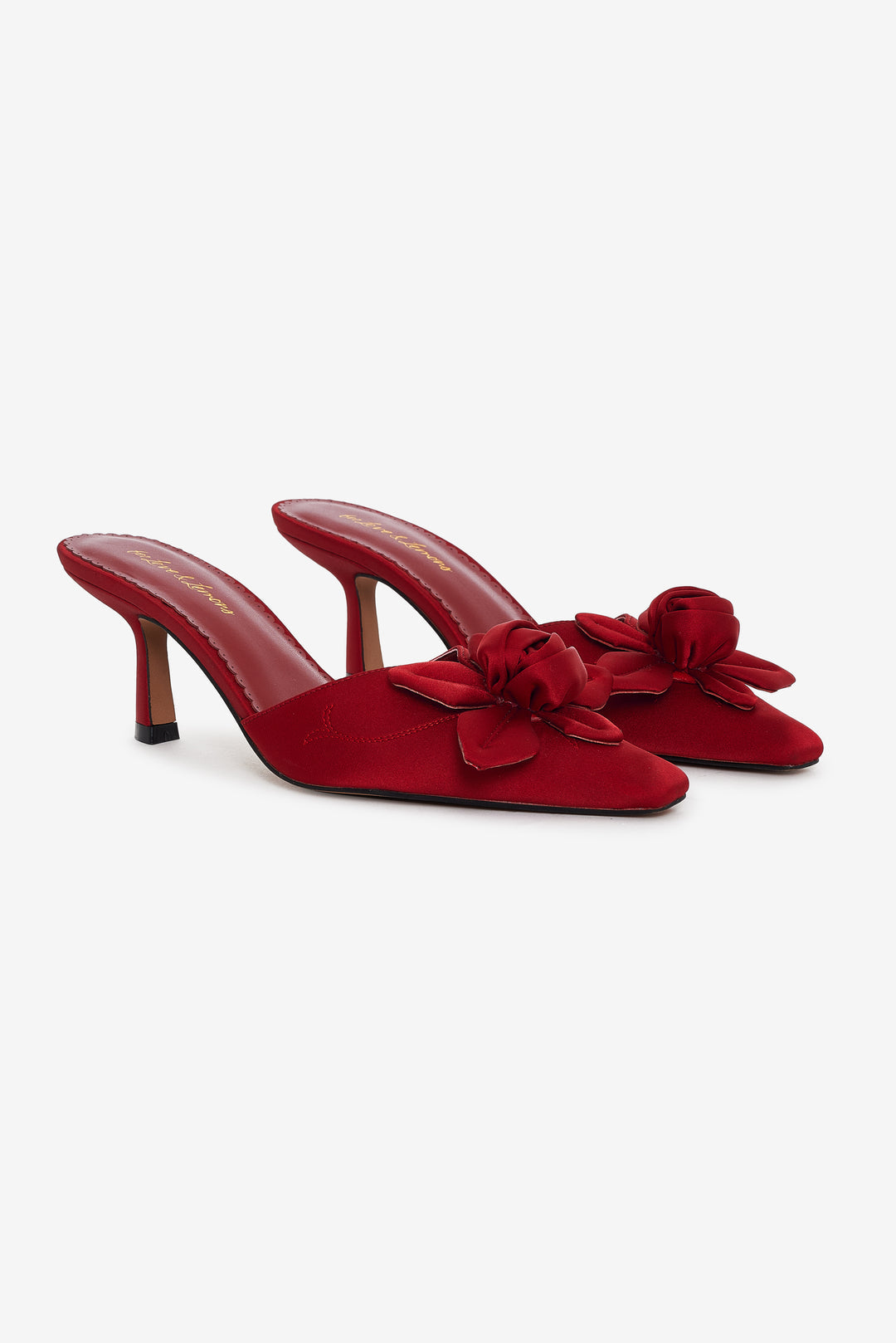 Claudine Mule Heel Red