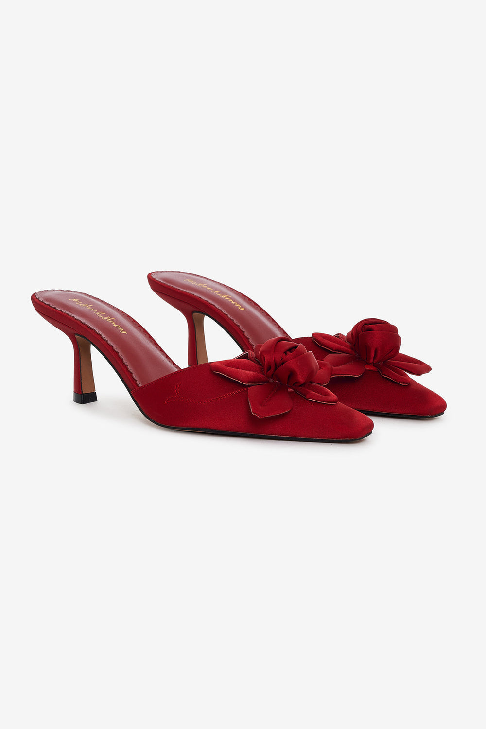 Claudine Mule Heel Red