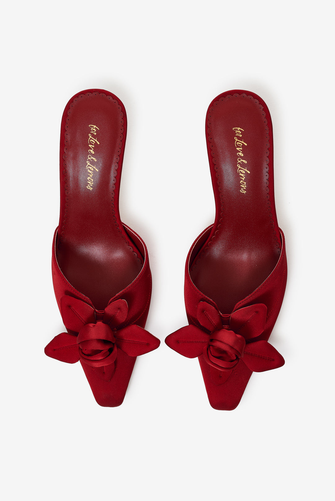 Claudine Mule Heel Red
