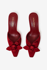 Claudine Mule Heel Red