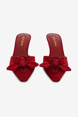 Claudine Mule Heel Red