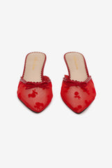 Sylvie Mule Heel Red