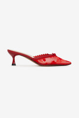 Sylvie Mule Heel Red