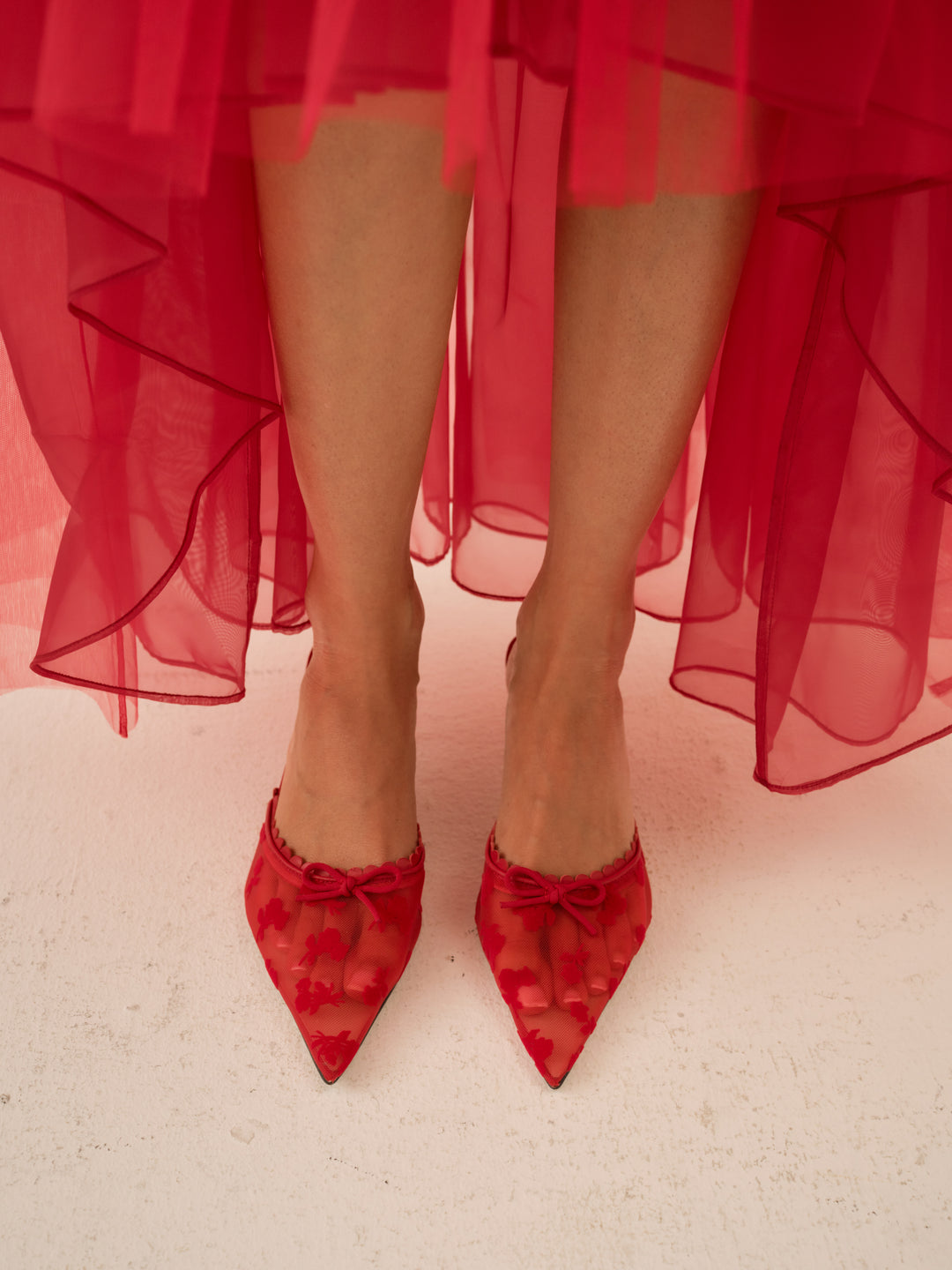 Sylvie Mule Heel Red