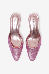 Cleo Mule Heel Baby Pink