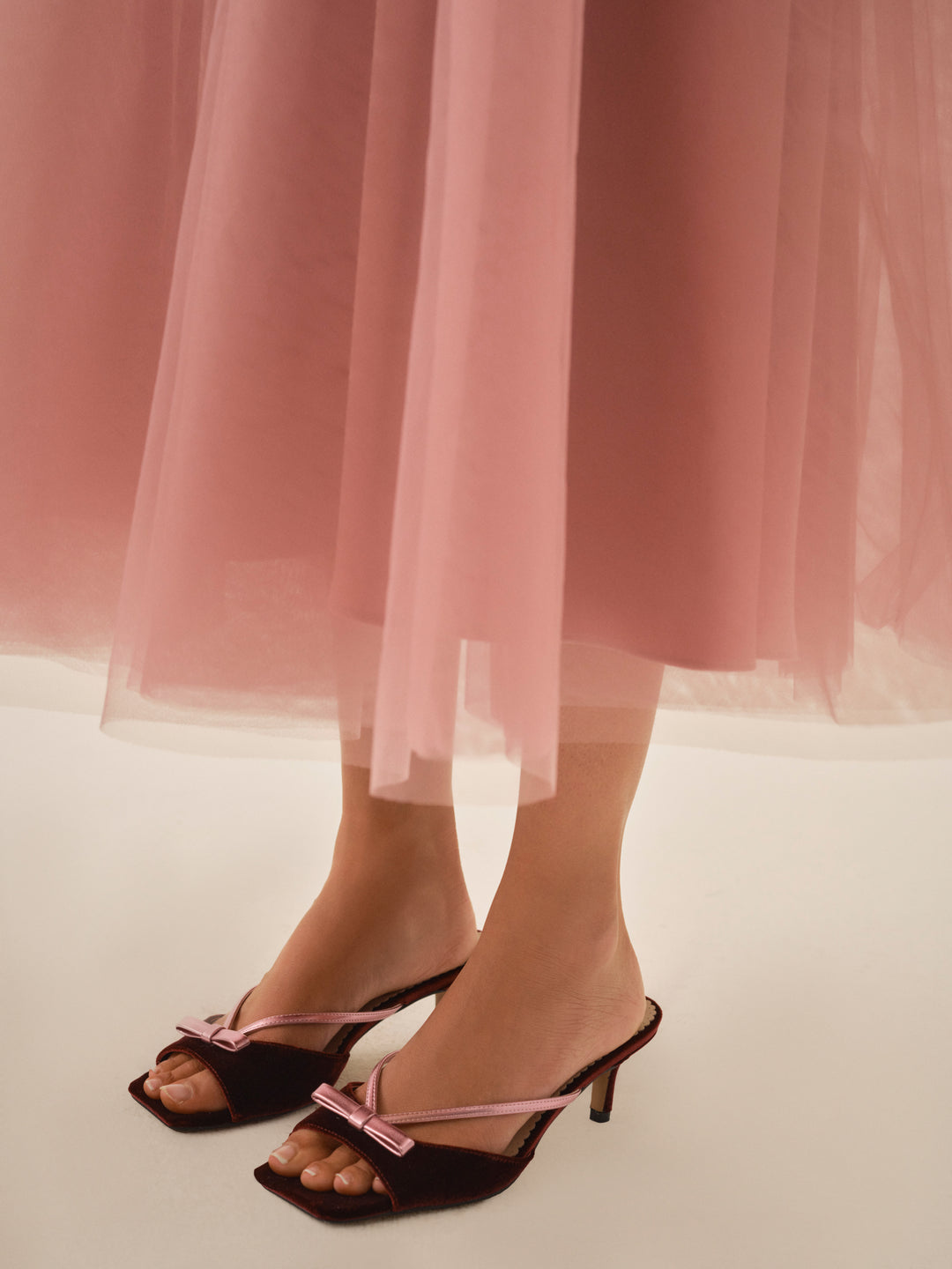 Grace Mule Heel Burgundy