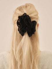 Rosette Hair Clip Black