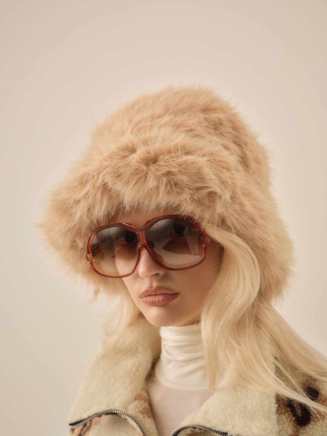Margeux Fur Hat Tan