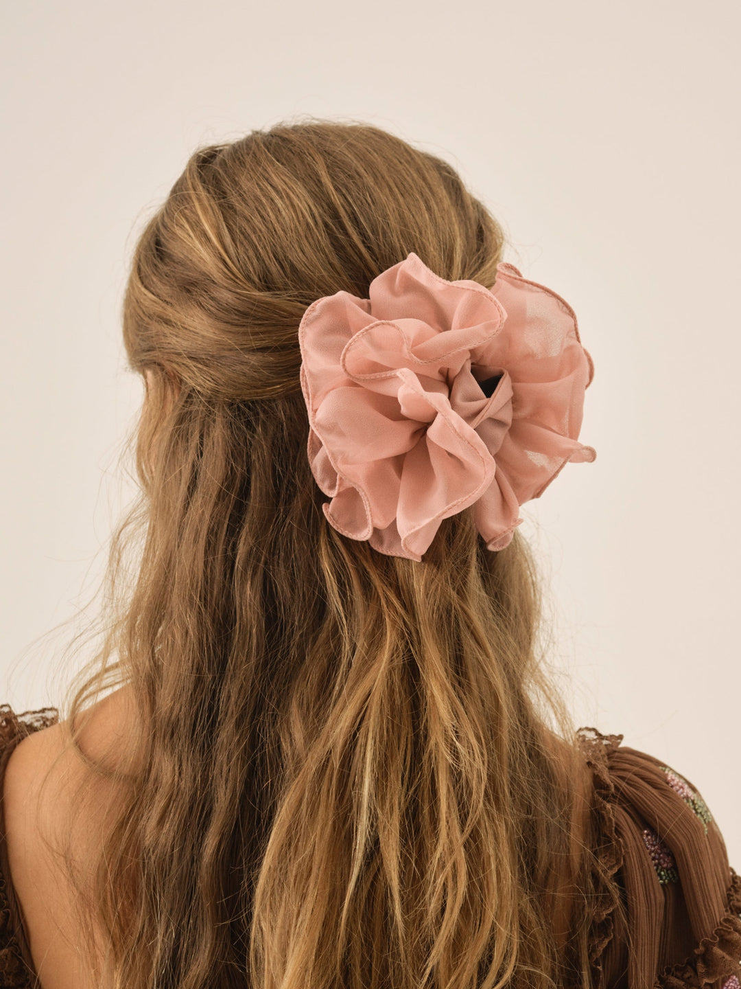 Rosette Hair Clip Dusty Rose