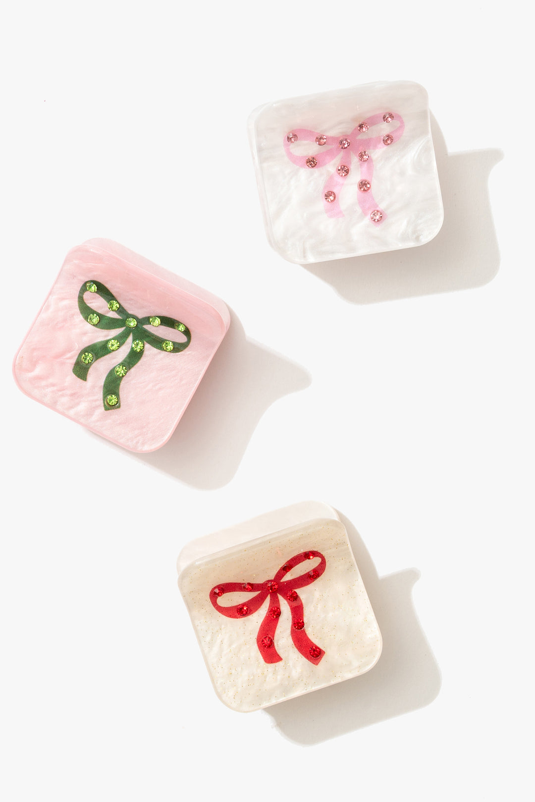 Bows Crystal Claw Clip Set of 3 Multi